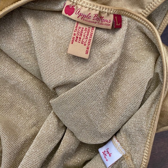 Apple Bottoms Swimwear - Gold Bathing Suit - Picture 5 of 5